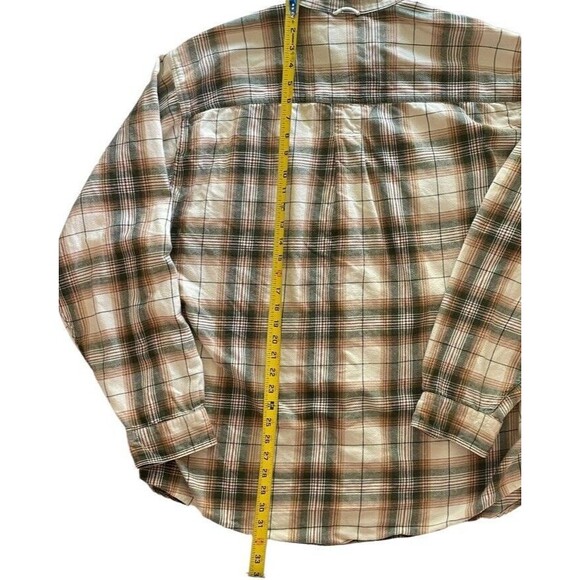 VTG 90s Eddie Bauer Double Pocket Plaid Flannel Button Shirt XL Tall Outdoors - Picture 10 of 12
